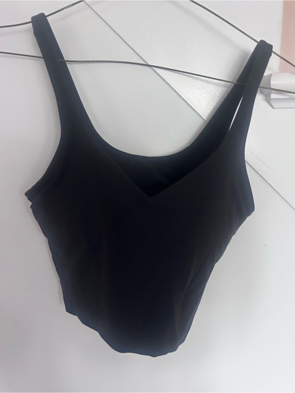 Lululemon Black V-Neck cropped Tank Top